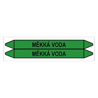 Značení potrubí, měkká voda,2 ks, 450 × 52 mm